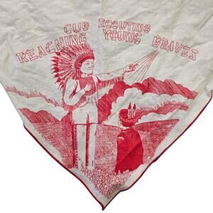 Vintage Boy Scout "Cub Scouting Reaching Young Braves" Neckerchief Memorabilia